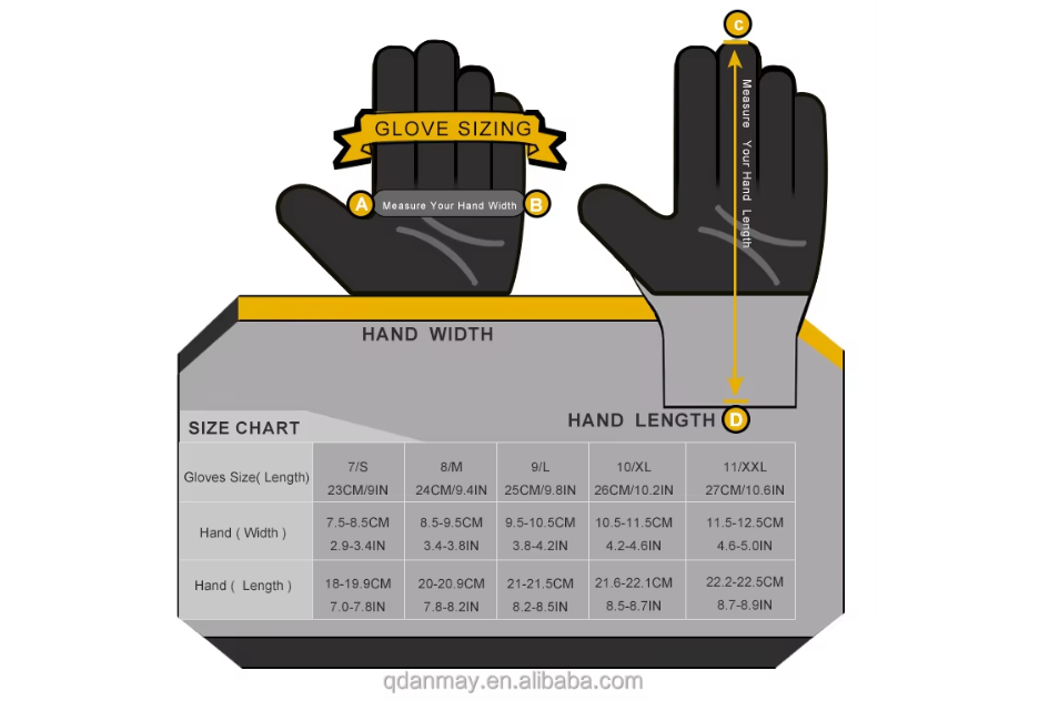 Gloves size option