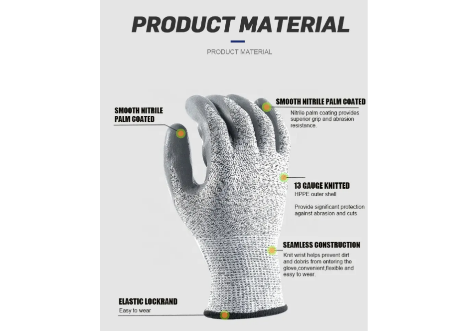 cut nitrile coated gloves info